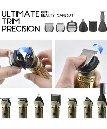 Buy DSP 8 in 1 Beard Trimmer for Men - Zero Gapped Grooming Kit Cordless with Stand Perfect for Face Mustache Body & Nose Hair - Buy Online on GoSupps.com