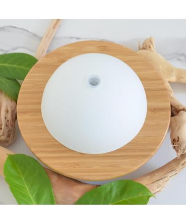 Zen'ar me Belisia Essential Oil Diffuser - Ultrasound Cold Air Aromatherapy - Bamboo & Glass Electrical Diffuser with LED Lighting for Room Fragrance - Buy Online on GoSupps.com