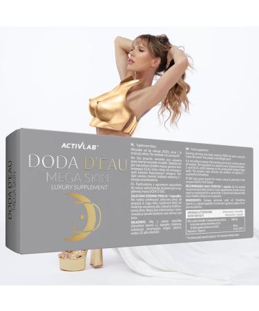 Activlab DODA D EAU Mega Skin 60 Vegetable Capsules | Moisturizing Properties Soothes Skin Irritation Skin Elasticity | Evening Primrose Oil GLA Gamma Linolenic Acid Vitamin E - Buy Online on GoSupps.com