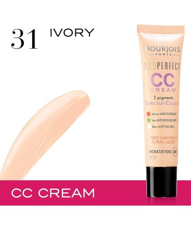 Bourjois 123 Perfect CC Cream 31 Ivory 3ml - Colour Correcting Formula - Buy Online on GoSupps.com