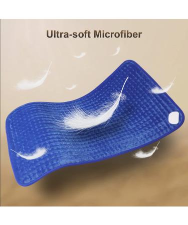 Durpeak Extra Large Heating Pad for Back Pain Relief - Moist Heat Therapy for Shoulders, Neck, Cramps & Arthritis - 17 x 33 - Sapphire Blue - Buy Online on GoSupps.com