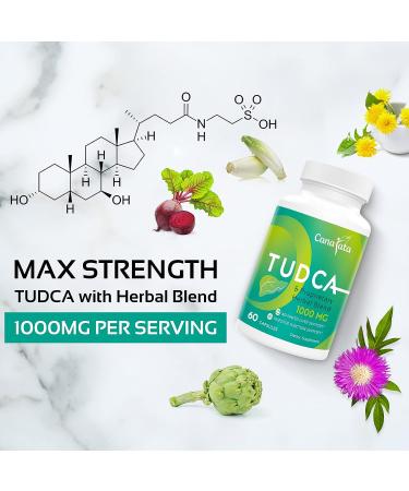 TUDCA Liver Support 1000mg - 60 Vegan Capsules with Milk Thistle Blend for Liver Cleanse & Detox - 60 Count - Buy Online on GoSupps.com