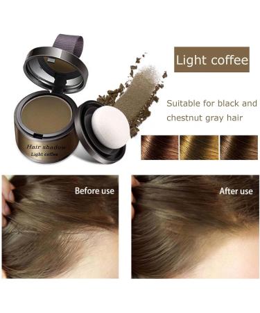 Instant Hairline Shadow Powder for Grey Hair Root Concealer - Light Coffee | Wind & Sweat Proof | Men & Women | Eyebrows & Beard Line Coverage - Buy Online on GoSupps.com
