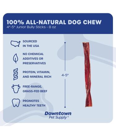 Downtown Pet Supply 10-12.5 cm American Bully Sticks for Dogs Made in USA - Odorless Natural Dog Dental Chew Treats High in Protein Alternative to Rawhides (10-12.5 cm 225 g) - Buy Online on GoSupps.com