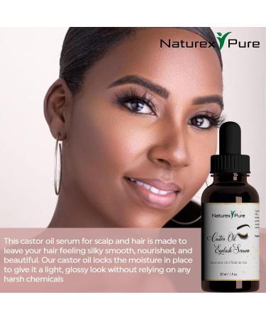 Castor Oil for Eyelashes & Eyebrows - Non-Sticky Formula | NaturexPure 30ml - Boost Growth & Nourish Naturally - Buy Online on GoSupps.com