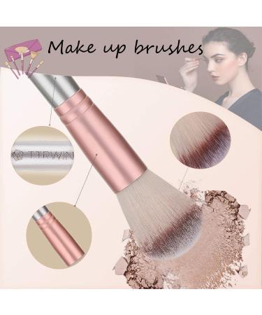 TTRWIN 18 Pcs Professional Makeup Brush Set - Synthetic Kabuki Brushes for Face, Blush, Lip, Eyeshadow, Eyeliner, Foundation & Powder - Cosmetic Brushes Kit with PU Leather Bag - Beige Set - Buy Online on GoSupps.com