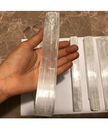 Pachamama Essentials Selenite Wand Stick 6-8.5 Inches Long - 1 to 2 inches Wide - Rough Stick - Healing Stone