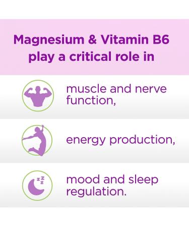 Amvilab Magnesium and Vitamin B6 - Helps Maintain Muscle Health - Supports Brain Health & Nerve Function - Helps Daily Vitality & Sleep Quality - Recovery Boost - Dietary Supplement - 100 Tablets - Buy Online on GoSupps.com