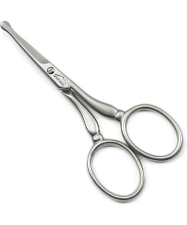 Mont Bleu Curved Carbon Steel Ear & Nose Hair Scissors 9 cm/3 - Made in Italy - Buy Online on GoSupps.com