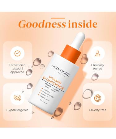 Vitamin C Serum with Ferulic Acid & Vitamin E | Brightening & Firming Hydrating Serum | Improve Discoloration & Uneven Tone | Natural Skin Care - 1oz - Buy Online on GoSupps.com