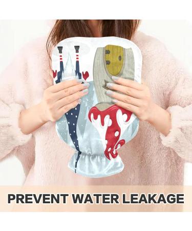 Mushroom House Hot Water Bottle - 2L Fleece Cover for Warmth & Comfort | Ideal for Hot & Cold Compresses - International Shipping Available - Buy Online on GoSupps.com