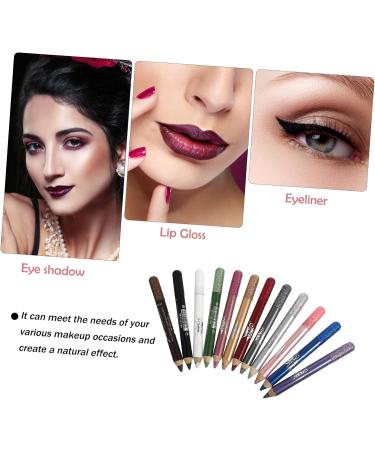 Balacoo 12pcs Pearlescent Eyeshadow Pencil Eyeliner Brush Shine Girl - Buy Online on GoSupps.com