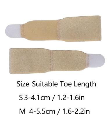 YUYTE Hammer Toe Corrector 2pcs - Universal Soft Claw Toe Straightener Strap for Broken & Bent Toes - Skin Color (Size M) - Buy Online on GoSupps.com