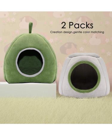 RANYPET Guinea Pig Bed 2 Pack - Washable Guinea Pig Cage Accessories Small Animal Bed Hideout for Guinea Pig Chinchilla Hamsters Hedgehog - Buy Online on GoSupps.com