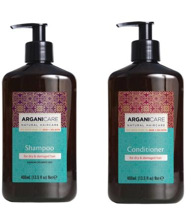 Arganicare | Duo Shampoo + Conditioner | With Argan Oil | Nourishing & Moisturizing | Revitalizes & Strengthens | Shiny Effect | All Hair Types | 1x400 ML+ 1x400mL