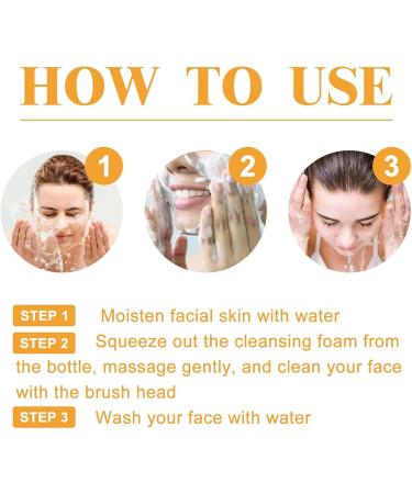 Turmeric Facial Cleanser Turmeric Face Wash for Gently Cleaning Pores Kojic Acid Moisturising Cleanser Deep Cleansing Brightening Foaming Face Wash Daily Makeup For All Skin Types - 100ml - Buy Online on GoSupps.com