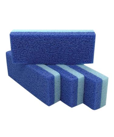 Maryton Foot Pumice Stone for Feet Hard Skin Callus Remover and Scrubber (Pack of 4) (Blue)
