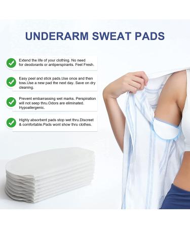 Yisionu Armpit Sweat Pads [100 Pack] - Disposable Absorbent Shields for Men and Women - White, Comfortable, Non-Visible Protection - Buy Online on GoSupps.com