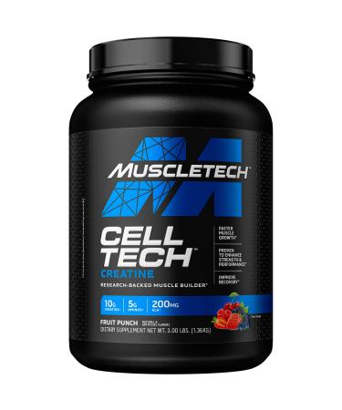 Muscletech Cell Tech Research-Backed Creatine + Carb Musclebuilder Tropical Citrus Punch 3 lbs (1.36 kg)