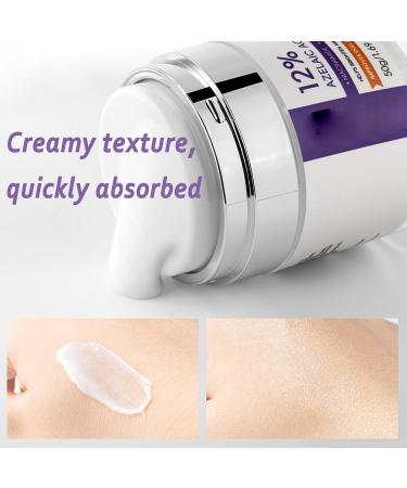 12% Azelaic Acid Facial Cream with Niacinamide & Hyaluronic Acid - Brightening & Texture Smoothing Face Cream Gentle Daily Skincare for Dull & Acne-Prone Skin 50g/1.69 oz - Buy Online on GoSupps.com