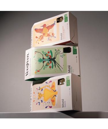 Veegreen coffret Mate Bio 3 saveurs : Nature - citron gingembre - menthe | 3x100gr | Set Mat Id e Cadeau Infusion nergisantes bio labor e en france - Buy Online on GoSupps.com