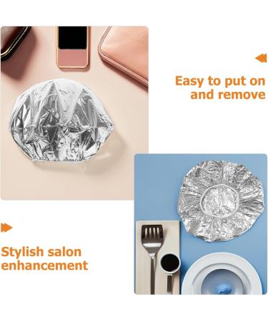 Sewroro Lot de 8 Bonnets Chauffants en Aluminium Argent R utilisables pour Soin Capillaire Profond Thermique Uniforme Bonnet lastique L ger pour Cheveux Longs et Boucl s Accessoires - Buy Online on GoSupps.com
