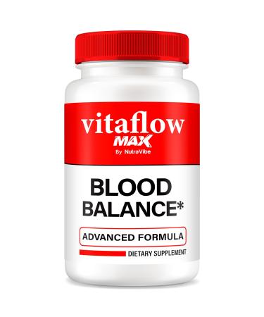 NutraVibe Vitaflow Max Blood Balance Support Official Vita Flow Joint Support Premium Blend for Blood Pressure & Overall Health Supplement VitaFlow Max Blood Pressure (60 Capsules)