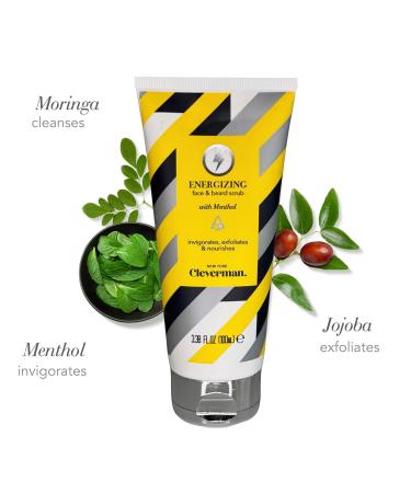 Cleverman Face and Beard Scrub 100ml | Invigorating Peppermint Cleanser for Calm Skin & Exfoliation | Nourishing Organic Triple-Oil System | Energizing 3.38 Fl Oz - Buy Online on GoSupps.com