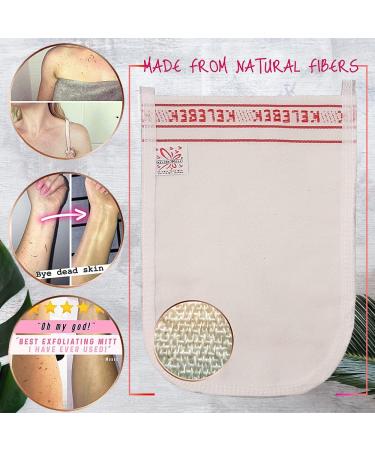 Kelebek Turkish Hammam Kese | Premium Exfoliating Glove for Body | Dead Skin Cleanser & Scrub | Skincare Kit for Soft Skin | Men & Women - Buy Online on GoSupps.com