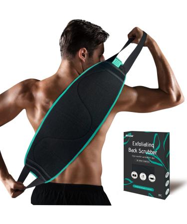Exfoliating Back Scrubber for Shower - 33 Long with Easy Grip Handles  Dual-Sided  Durable  Deep Clean  Lathers & Massages  Body Wash Compatible  Skin-Friendly  Perfect for Men & Women 33'' Black