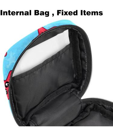 Portable Women's Binding Storage Bags | Menstrual Cup Pocket & Tampon Insert for Teen Girls - Cheerful Navals Design - Buy Online on GoSupps.com