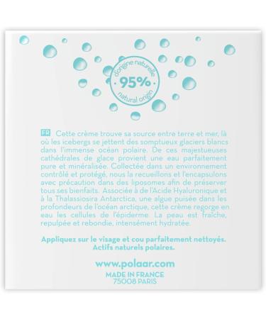 Pol ar - Ice Source Moisturizing Cream with Iceberg Water - Moisturizing Cream with Hyaluronic Acid - 24h Hydration - Normal to Dry Skin - 95% Naturalness Vegan Made in France - 50 ml - Buy Online on GoSupps.com
