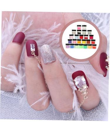 PLAFOPE 24 Boxes Nail Crystal Powder Neon Acrylic Nail Pigment Powder Carving Powder Yn Nail Products Pp - Buy Online on GoSupps.com