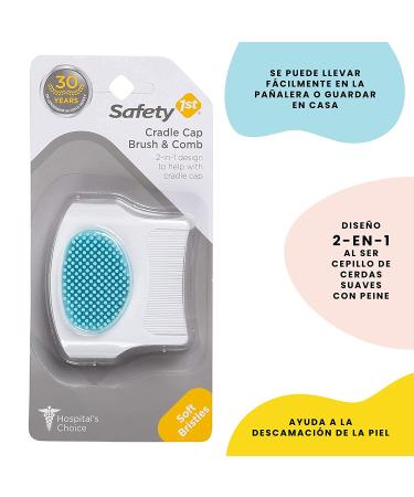 Safety 1st Cradle Cap Brush and Comb - White/Blue | Gentle Care for Baby's Scalp - Buy Online on GoSupps.com
