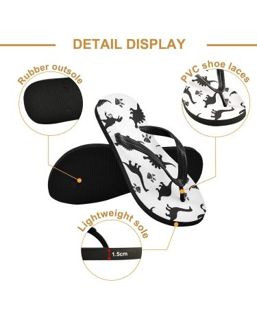 Mnsruu Colorful Dinosaur Flip-Flops | Unisex Animal Sandals for Travel Hotel & Spa | Comfortable Slippers in XS - Buy Online on GoSupps.com
