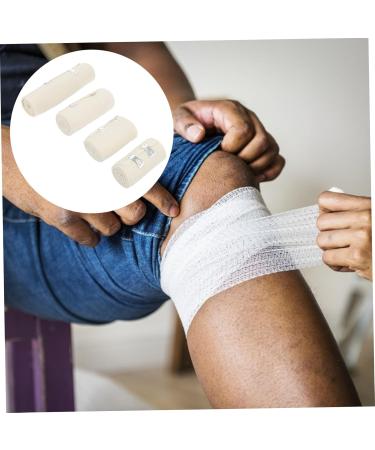FRCOLOR 4 Rolls Elastic Band Gauze Pads - Stretchy Nylon Non-Woven Gauze (15x4.5CM) - Ideal for Wound Care & Medical Supplies - International Shipping - Buy Online on GoSupps.com
