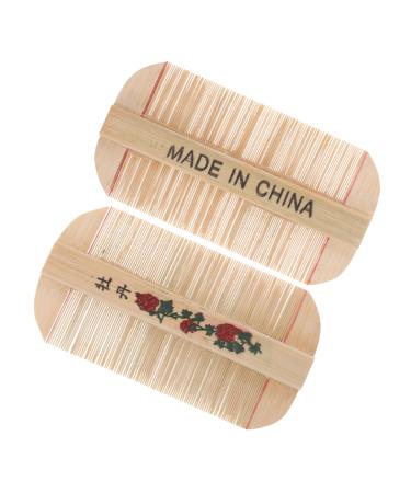 Ipetboom 2 pi ces Peigne Poux Bambou Ultra-dense Dents Fines limination des Pellicules S curis pour Gar on Fille Naturel et Compact pour Toilettage Cheveux et Animaux