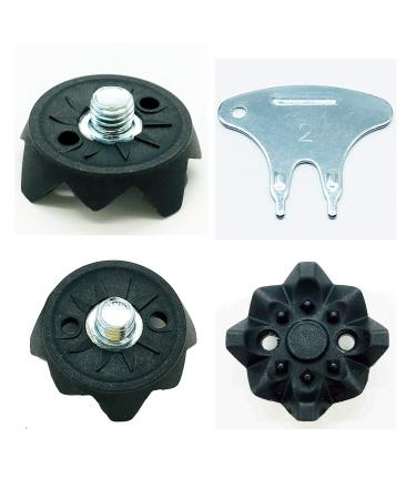 Longkun 28 Counts 1/4 inch thread golf spikes replacement metal thread screw golf cleats replacement golf shoes spikes screw simple install golf shoes also suitable for cricket shoes black