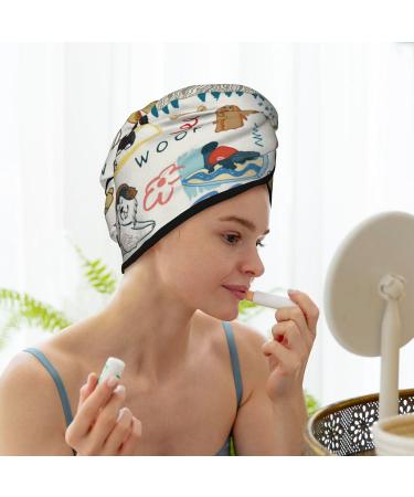 Microfiber Hair Drying Cap for Dogs | Funny Pet Hair Towel Wrap - Quick Dry & Soft Absorbent - Ideal for Curly Long & Thick Hair - Buy Online on GoSupps.com