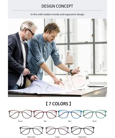 Koosufa Classic Retro Nerd Glasses for Men & Women - Vintage Round Panto Frames - Prescription-Free Fake Glasses with Case - Green - Buy Online on GoSupps.com