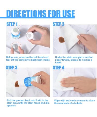 Clothes Stain Remover Portable Clothes Stain Remover | Roll Bead Design No-wash Stain Removal for Oil Stains Lipstick Prints Marker Stains Deyao - Buy Online on GoSupps.com