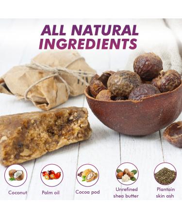 Glowsavy African Black Soap - Natural Exfoliating Bath Soap for Smooth & Hydrated Skin - Deep Cleansing Face, Body, Skin - Vegan & Cruelty-Free - 1 Bar - Buy Online on GoSupps.com