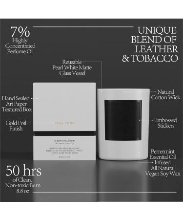 ESNA HOME Leblanc Leather & Tobacco Aromatherapy Candles | Natural Soy | 50-Hour Burn | Perfect Mother s Day Gift - Buy Online on GoSupps.com