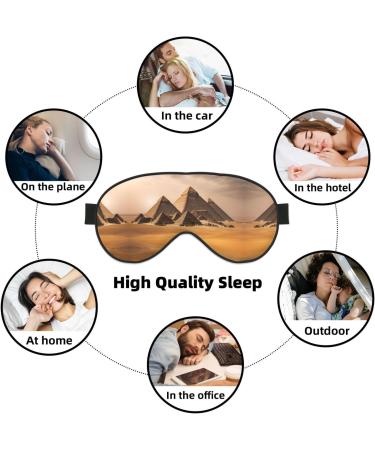Buy Pyramids of Egypt Print Ultra-Soft Eye Mask | Light-Blocking for Comfort & Restful Sleep - International Shipping - Buy Online on GoSupps.com