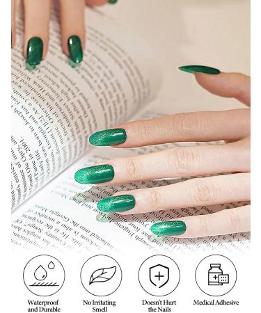 Ebanku 20 PCS Semi Cured Gel Nail Strips - Full Wraps Adhesive Stickers with Nail File - UV/LED Lamp Required - Buy Online on GoSupps.com