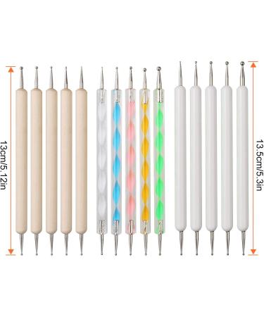 20 Piece Mandala Dotting Tools Set for Nail Art - Dot Painting Stylus and Embossing Pattern Tracing Kit - Buy Online on GoSupps.com
