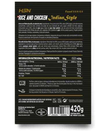 HSN Hindu Style Chicken Rice Prepared Dish | 420 Grams | Ready to Heat & Take | High Protein Low Calorie | Healthy & Rich Foods - Buy Online on GoSupps.com