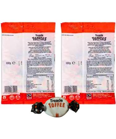 Toffee Sweets Walkers Nonsuch Treacle Flavour x 2 Bags x 150g Each Bundle with TinTastic Silver Window Lid Refillable On-the-Go Travel Tin - Buy Online on GoSupps.com