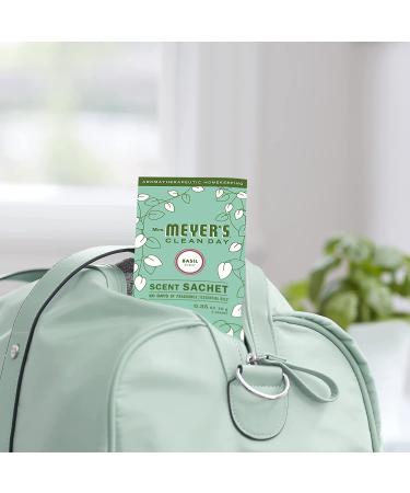Mrs. Meyer's Basil Air Freshener Sachets - Pack of 3 | Refresh Your Locker, Car, Closet & Gym Bag - Buy Online on GoSupps.com