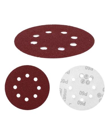 125mm Polishing Grinding Wheel - Red Perforated Flocked Sandpaper & Support Pads (60#) | International Shipping Available - Buy Online on GoSupps.com